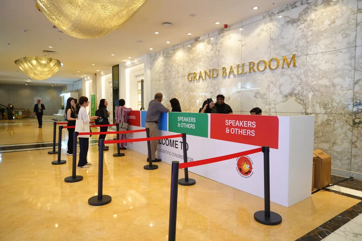 Printed counters and signage installed at a venue